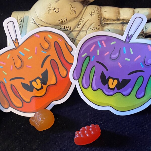 Candied Apple Cuties Die-cut, Waterproof Vinyl Sticker Decals for Halloween & Autumn
