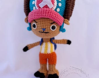 Handmade Tony Tony Chopper Crochet Keychain, Anime Gift