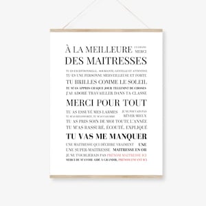 Mit den Vornamen des Kindes und des Lehrers zu personalisieren - Lehrerrahmen - Lehrergeschenk - Geschenk zum Jahresende - Poster mit Lehrerdefinition