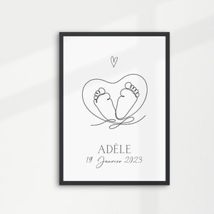 Regalo de nacimiento personalizado, regalo de nacimiento, regalo de nacimiento, regalo de nacimiento de niño, regalo de niña, decoración de habitación de bebé