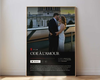 Gepersonaliseerd koppelcadeau, gepersonaliseerde koppelposter, Netflix-poster, Valentijnsdagcadeau, gepersonaliseerde filmposter, Netflix-poster