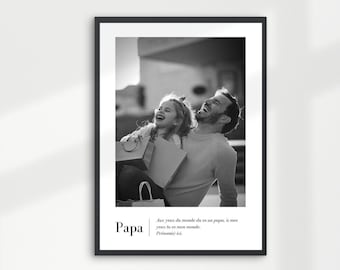 Customizable Dad Poster with Photo and Text - Father's Day Gift - Customizable Dad Photo Poster - Personalized Dad Gift