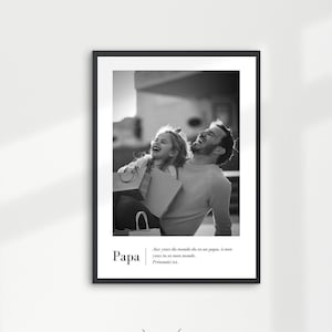 Papa-Poster zum Personalisieren mit Foto und Text - Vatertagsgeschenk - Anpassbares Papa-Fotoposter - Personalisiertes Papa-Geschenk