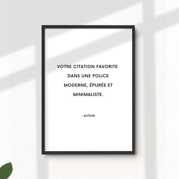 Tableau citation, affiche citation,affiche minimaliste, déco minimaliste, cadeau crémaillère, art mural, affiche personnalisée, emménagement