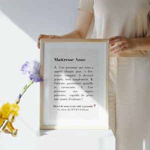 To personalize - Master definition poster - Master gift - End of year thank you - Thank you mistress - Master frame - Modern