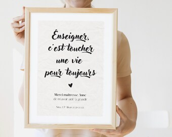 Teacher gift - Teacher definition - Teacher quote - Personalized teacher gift - Thank you teacher - Classy end-of-year gift