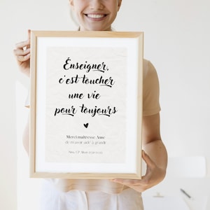 Teacher gift - Teacher definition - Teacher quote - Personalized teacher gift - Thank you teacher - Classy end-of-year gift