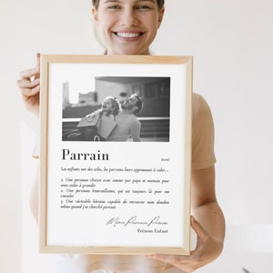 Godfather gift - Godfather definition - Godfather poster - Personalized godfather poster - Godfather baptism gift - Godfather godmother gift