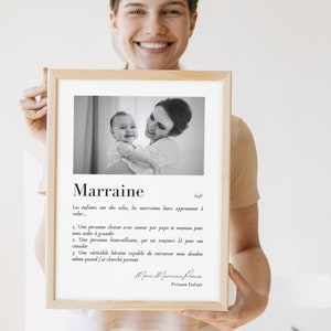 Godmother gift - Godmother definition - Godmother poster - Personalized godmother poster - Godmother baptism gift, godfather godmother gift