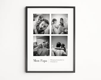 Papa-Poster zum Personalisieren mit Foto und Text - Vatertagsgeschenk - Anpassbares Papa-Fotoposter - Personalisiertes Papa-Geschenk