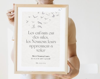 Nanny gift - Nanny definition - Nanny quote - Personalized nanny gift - Thank you nanny - End of year nanny gift - Nanny frame