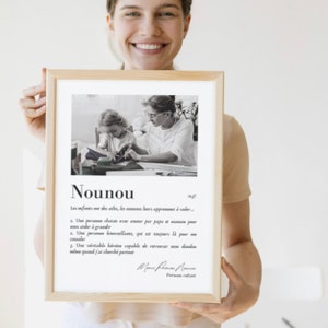 Nanny gift - Personalized nanny, Thank you nanny, nanny definition frame with photo, end of year nanny gift, personalized nanny gift