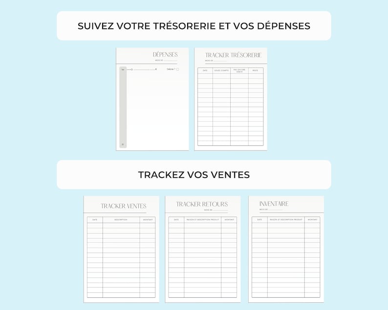 Planificateur entreprise, agenda entrepreneur, organisation entrepreneur, carnet manifestation, planner imprimable entrepreneur, objectifs image 7