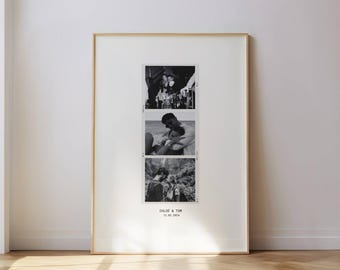 Gepersonaliseerd Polaroid Retro-fotolijstje voor koppels - Gepersonaliseerde poster voor koppels, huwelijkscadeau, gepersonaliseerd kerstcadeau, cadeau voor hem