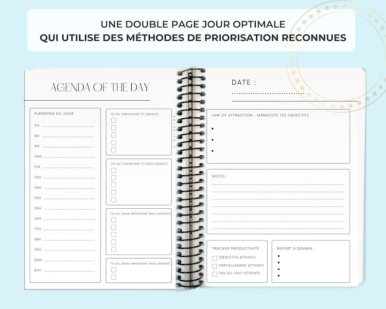 Planificateur entreprise, agenda entrepreneur, organisation entrepreneur, carnet manifestation, planner imprimable entrepreneur, objectifs image 3