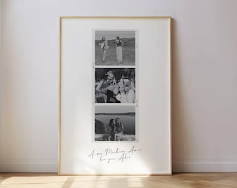 Beste vriend poster, gepersonaliseerd met foto en tekst - Beste vriend cadeau, vriend cadeau, vriendin cadeau, beste vriend frame - Retro