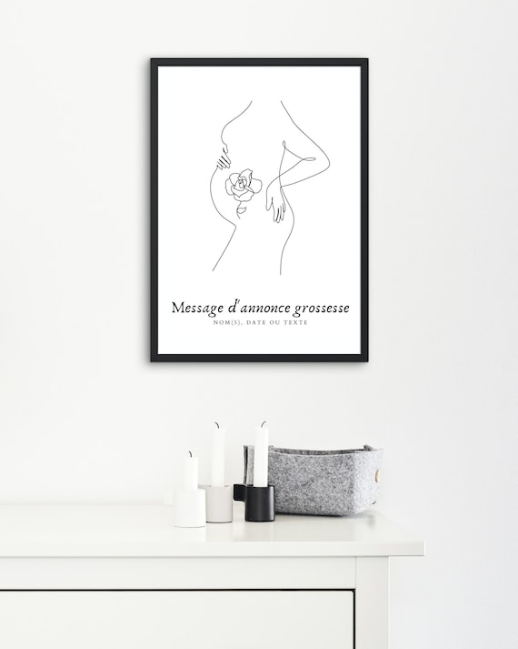 Cadre photo de bureau en forme de femme enceinte, ornements en