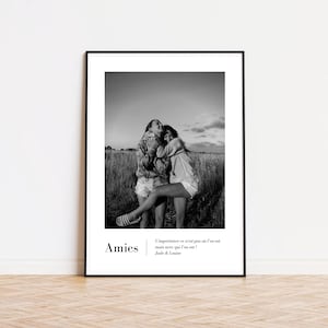 Plakat przyjaciela do personalizacji za pomocą zdjęcia i tekstu, prezent dla dziewczyny, prezent dla najlepszego przyjaciela, plakat dla najlepszego przyjaciela, prezent dla przyjaciela, plakat dla przyjaciół