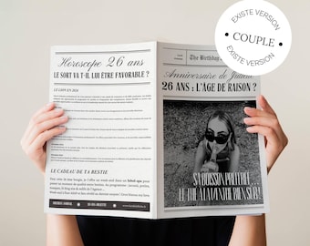 Jubileumkrant | Gepersonaliseerde beste vriend magazine | Aangepast Canva-magazine | Verjaardagscadeau voor beste vriend