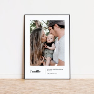 FAMILIENGESCHENK, Familienposter, Familienpaargeschenk, anpassbares Familienposter, Weihnachtsgeschenk für die Familie, Fotorahmen, personalisierter Rahmen