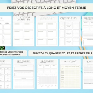 Planificateur entreprise, agenda entrepreneur, organisation entrepreneur, carnet manifestation, planner imprimable entrepreneur, objectifs image 5