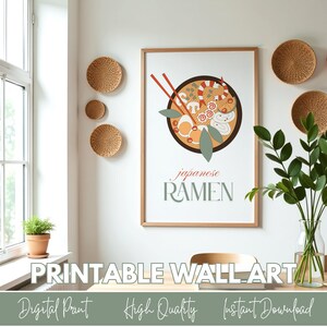 Watercolor Ramen Art Print: Japanese Kitchen Wall Decor