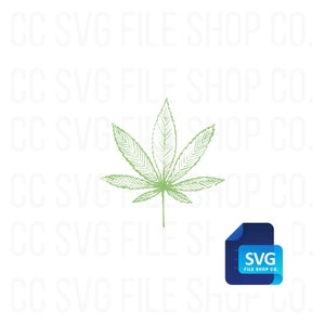 Marijuana Leaf Image, Hemp Leaf, SVG File, Instant Digital Download, ClipArt,  Hand Drawn, Scribble, Cricut, Silhouette, Cut Files
