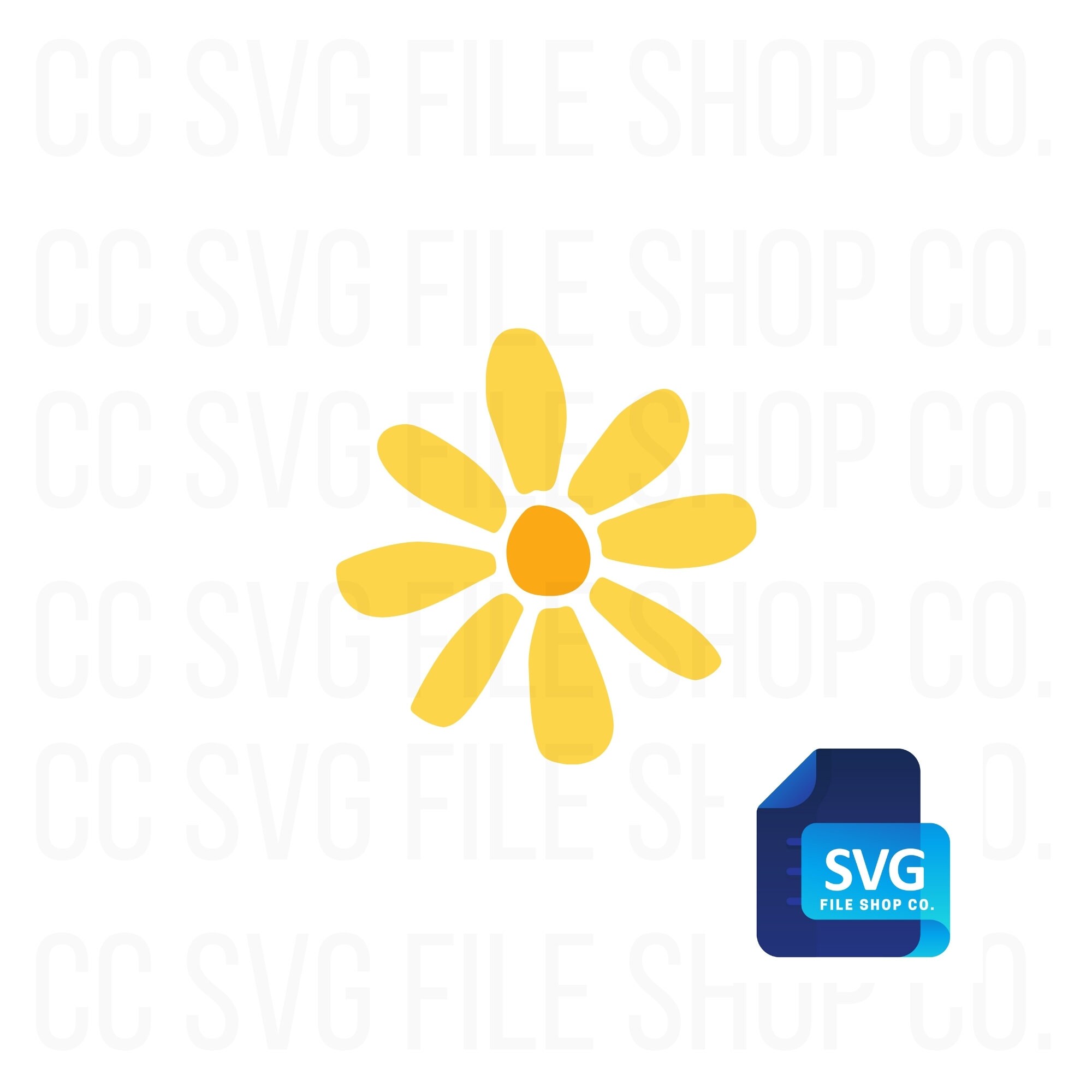 Yellow Flower Image SVG File Instant Digital Download Etsy