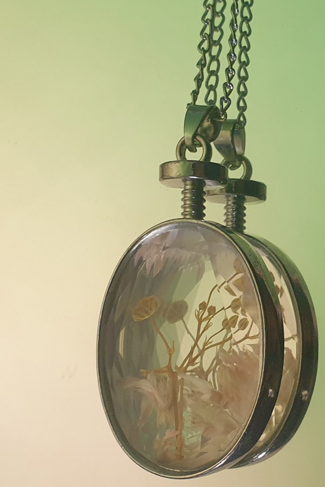 Pressed Flower Pendant Necklace Etsy UK