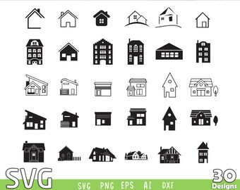 House Svg Silhouette - Etsy
