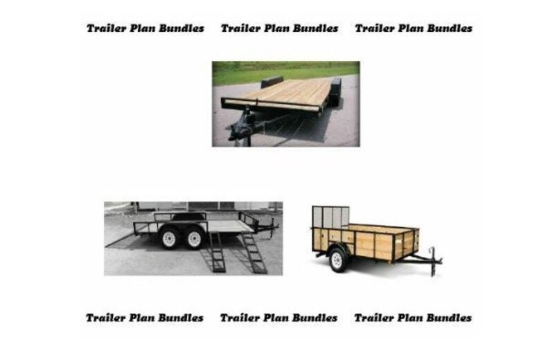 Three Sets Trailer Plans 16' Car Hauler 10' ATV Etsy UK