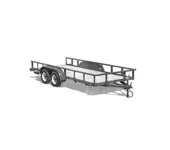 8'x20' Heavy Duty Tandem Flatbed / Utility Trailer Etsy