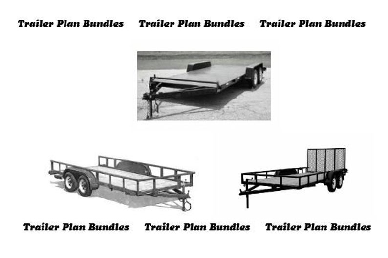 Trailer Plan Bundle 3 Sets Trailer Plans 20' Car Trailer 18' Flatbed 7