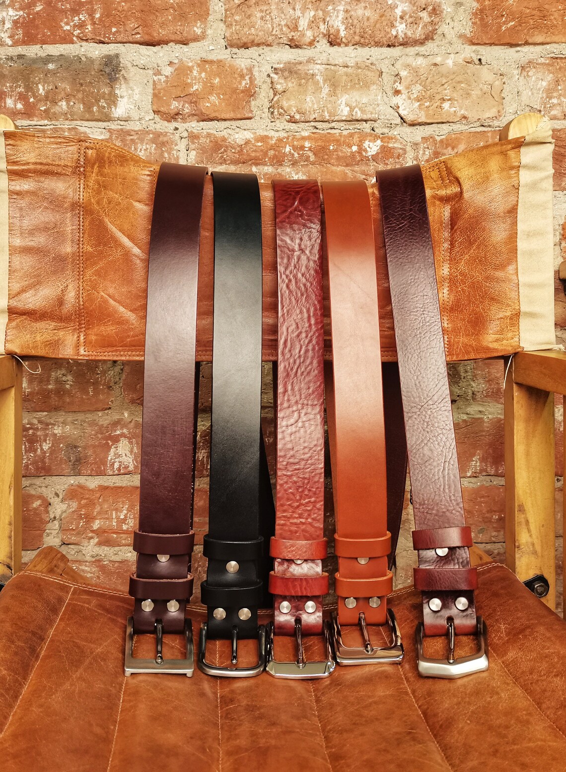 Full Grain Black Leather Belt Police Officer Gifts Etsy