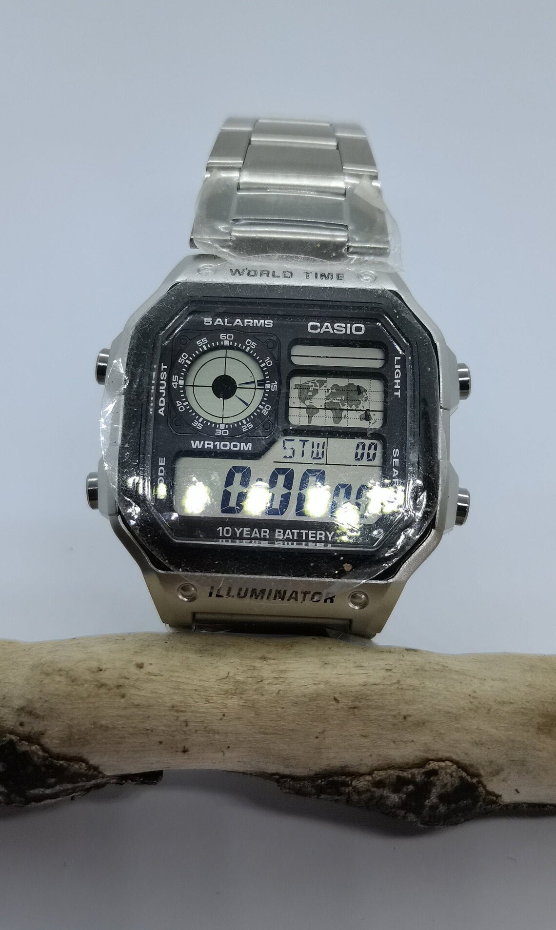 how to set analog time in casio illuminator watch