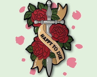 Monsta X Happy To Die Tattoo Pin