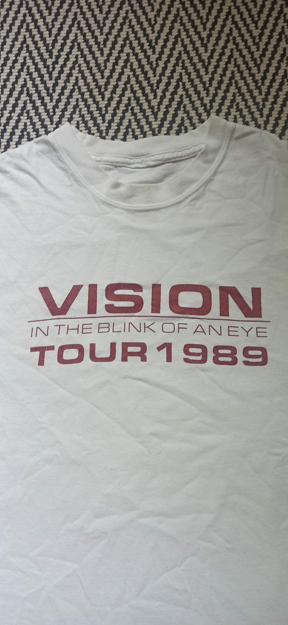 Vision Vintage Metal Punk HC Band Tour Shirt 1989… - image 1
