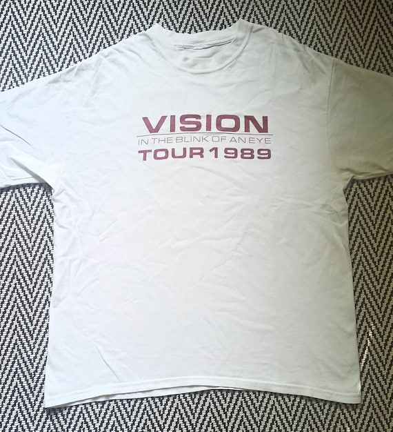 Vision Vintage Metal Punk HC Band Tour Shirt 1989… - image 2