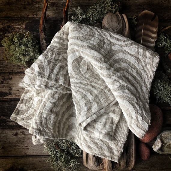 Beige outlet patterned towels
