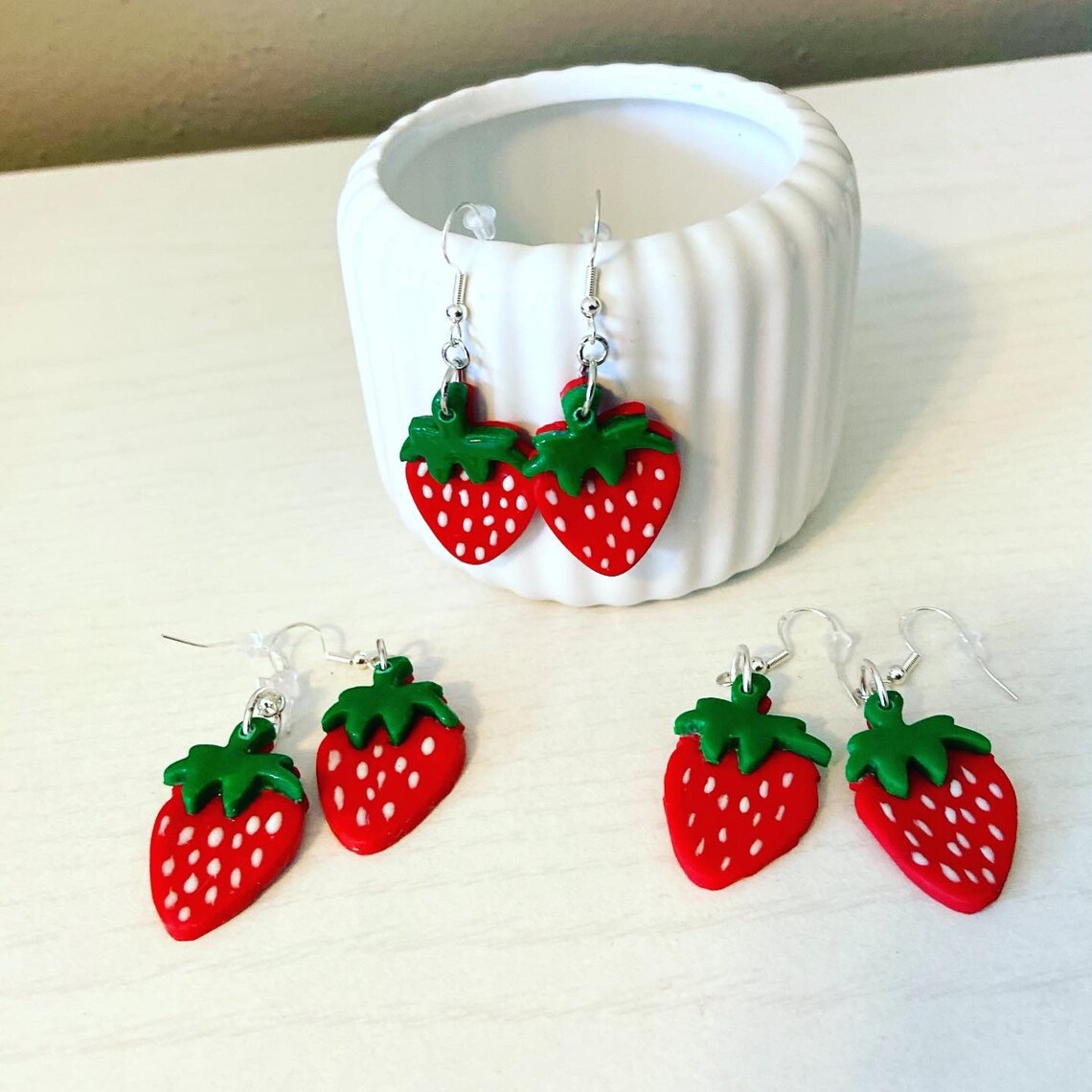 Etsy strawberry earrings Clearance