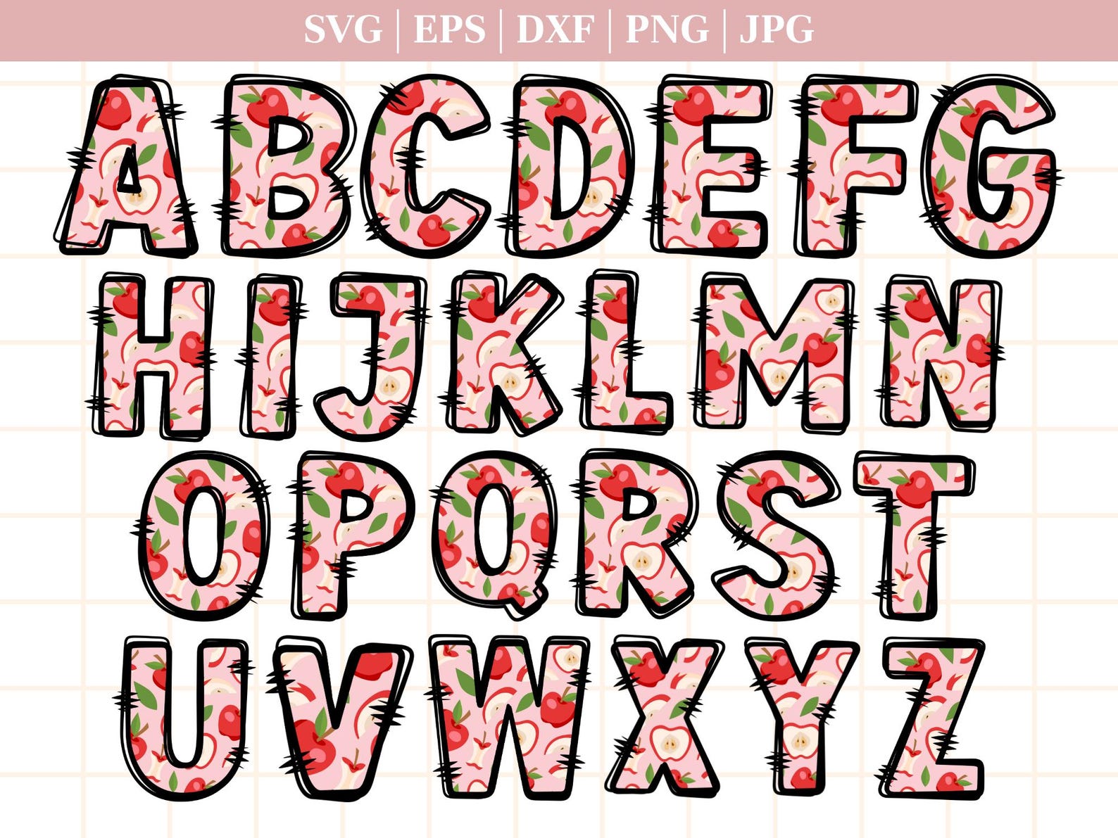 Letter R Strawberry Strawberry Patch Doodle Alphabet Letters Sublimation Clipart PNG ...