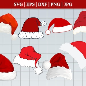 Santa Hat Svg, Christmas Hat Svg, Elf Hat Svg, Christmas Svg File, Png, Dxf