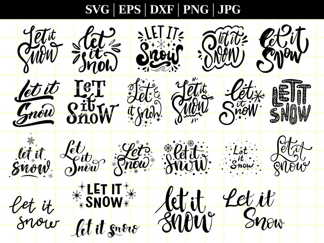 Let It Snow SVG, Snowflake Svg, Christmas Snowflake Svg, Christmas Svg ...