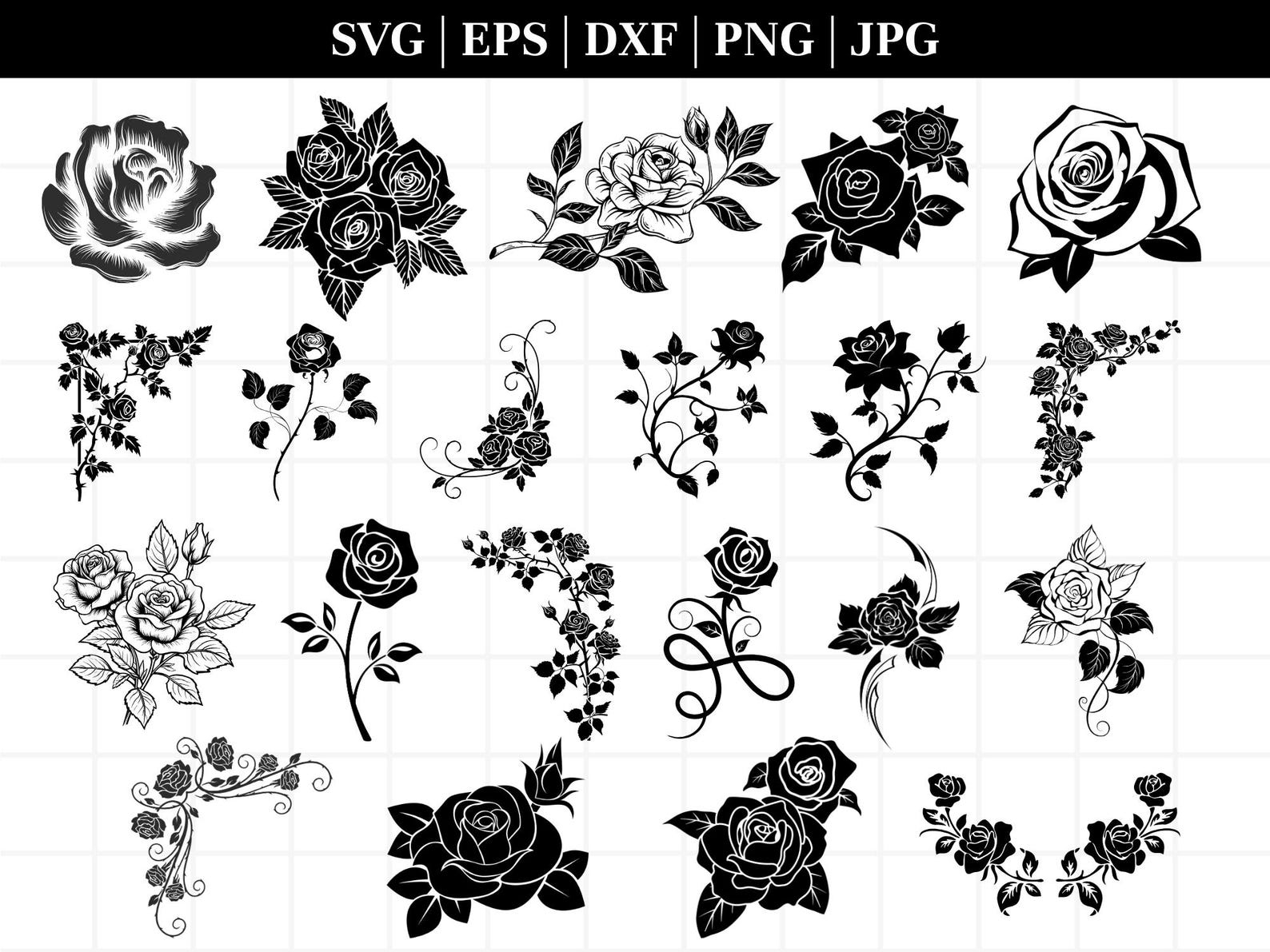 Rose SVG Bundle, ROSES Svg Bundle,