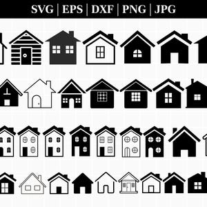 Little House Svg Bundle, Roof House Svg, Floral house SVG, Tiny house Svg, House Outline svg, Scandinavian house SVG, cut file for cricut