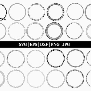 Circle Frame SVG, Cirlce SVG, Double Circle Frame SVG, Round Frame Svg, Doodle Circle Svg, Frame Svg, Circle Frame Decoration Wedding