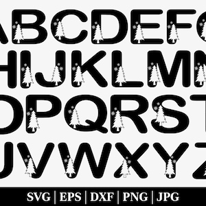 Christmas Monogram SVG Font, Christmas Split Alphabet Letters, Christmas Ornaments SVG font, Christmas Split SVG, Christmas Font svg Cricut
