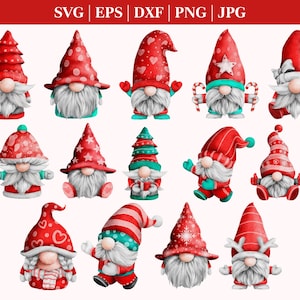 Christmas Gnome Bundle svg,png,pdf Christmas Doodle, Gnomes Merry Christmas svg, Gnomies svg Cut File for cricut
