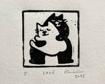 Love - Original block print