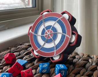 Red, White, and Blue Mechanical Dice Box